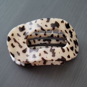 NWOT Teleties Medium Blonde Tortoise Flat Round Clip